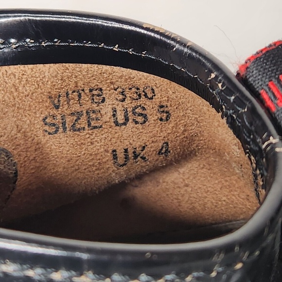 Vintage NaNa Industrial Black Leather Lace Up Boot Steel Toe Distressed RARE 6 - Picture 14 of 16